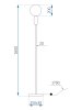 Floor Lamp Living Room Toolight APP928-1F RENO Balls 1-light point E27 25x25x160cm