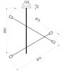 LAMP APP479-4C GOLD 81,5x12x85cm