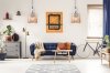 Pendant Lamp TOOLIGHT APP1011-1CP Beige E27 1-light point