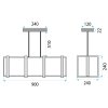 LAMP APP1583-4CP BLACK WOOD