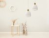 Pendant Lamp TOOLIGHT APP1006-1CP White U 1-light point E27 16,5x16,5x65,5-105,5cm
