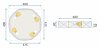 Ceiling Lamp Chandelier TOOLIGHT APP862-C Diamond Black Round 4-light points E27 40x8Cm