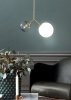 Pendant Lamp TOOLIGHT APP1013-2CP Ball Gold 2-light points E27 20x40x55cm