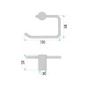 TOILET PAPER HOLDER REA 9711 PRISM BRUSH GOLD