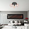 Ceiling Lamp Chandelier TOOLIGHT APP536-3C Loft Black Rose-Gold 3-light points E27 19x20x28Cm