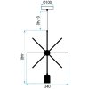 Lamp LE-02 Star 100x32x100cm