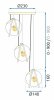 Pendant Lamp TOOLIGHT APP1090-3 CP Gold White 3-light points E14 23x14x16cm