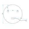 Bathroom LED Mirror REA MMJ 90cm Black