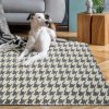 PLUSH CARPET CLOVER PEPITKA GREY 1.40*2.00
