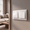Toolight Double Socket Frame Oste Jnh014-2f White