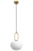 Pendant Lamp TOOLIGHT APP1074-1CP White Gold 1-light point E27 22x22x15,5-100cm