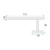 TOILET PAPER HOLDER REA 6611 MODERN BRUSH GOLD