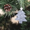 Set of 16pcs Christmas tree hangers Grey