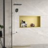 Built-in Stainless Steel Bathroom Shelf 30X60 Brushed Gold