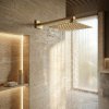 Rea Square Shower Arm Js-9022bg 40cm Brush Gold