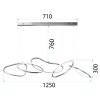 LED Lamp APP1054-CP 115x40x40cm