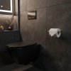 TOILET PAPER HOLDER REA 109 TIL BRUSH GOLD