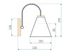 Wall Light Toolight APP932-1W E27 black / brown