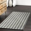 PLUSH CARPET CLOVER PEPITKA GREY 1.40*2.00