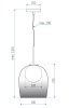 Pendant Lamp TOOLIGHT APP1026-1CP U Round 1-light point G9 18x18x23,5-110cm