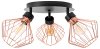 Ceiling Lamp Chandelier TOOLIGHT APP536-3C Loft Black Rose-Gold 3-light points E27 19x20x28Cm