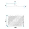 Rea Rectangular Shower Head Js-032 Chrome
