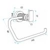 Paper Holder Rea 81305 Virro Brush Gold