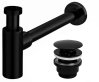Univerasl Basin Siphon + Basin Plug Click-Clack REA Black