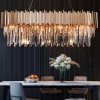 Pendant Lamp TOOLIGHT 312355 Cristal Gold 6-light points E14 60x30x38-138cm