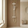 Shower Set Without Spout With Thermostat Rea Lungo White