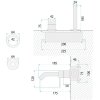 Wall Mounted Basin Faucet Rea Venti Gold