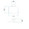 TOILET PAPER HOLDER REA 1608 ARISTO BRUSH STEEL