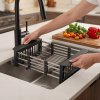 Telescopic Sink Dish Drying Rack Rea P14487 Black