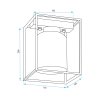 Chandelier Toolight APP1264-1C Metal / Glass E27