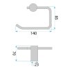 Toilet Paper Holder Rea A62309Brg Brush Copper