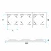 Toolight Triple Socket Frame Oste Jnh015-3f White