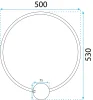Wall LED Light Toolight APP1389-CW 23W black