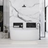 Built-in Stainless Steel Bathroom Shelf 30X45 Black Matt