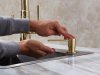 Soap dispenser REA Gold Brush round