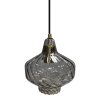 Pendant Lamp TOOLIGHT APP1122 Metal - Glass Black E27 1-light point
