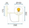 Wall Light Toolight APP910-1W E27 gold