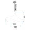 LAMP APP1640-1CP 100cm