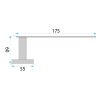 TOILET PAPER HOLDER REA 109 TIL BRUSH GOLD