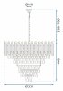 Chandelier Toolight APP1058-CP Gold Black Crystal E14 9-light points