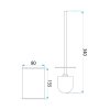 TOILET BRUSH REA B110 GOLD