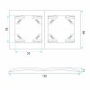 Toolight Double Socket Frame Oste Jnh014-2f White