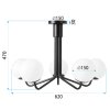 LAMP APP1578-5CP BLACK MAT