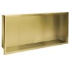 Built-in Stainless Steel Bathroom Shelf 30X60 Brushed Gold