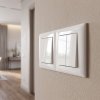 Toolight Double Socket Frame Oste Jnh014-2f White