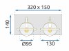 Wall Light Toolight APP1221-2W G9 gold